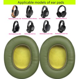 Replacement Ear pad Compatible with Skullcandy Crusher Wireless/Crusher360/Hesh3/Hesh ANC/Hesh Evo/Venue ANC/Crusher Evo/Crusher ANC Headset Ear pad (Army Green)