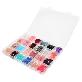 WOONEKY Fake Nails Women's Press Nail Kit Short Artificial Fingernails Replaceable Decorative Manicure Set Stylish Accessory