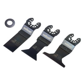 wolfcraft 8490000 Vibration Saw Set for Drywall Installation Standard, Black, Set of 4 Pieces