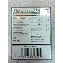 ProTek RC 160T Low Profile High Torque Metal Gear Servo High Voltage PTK-160T