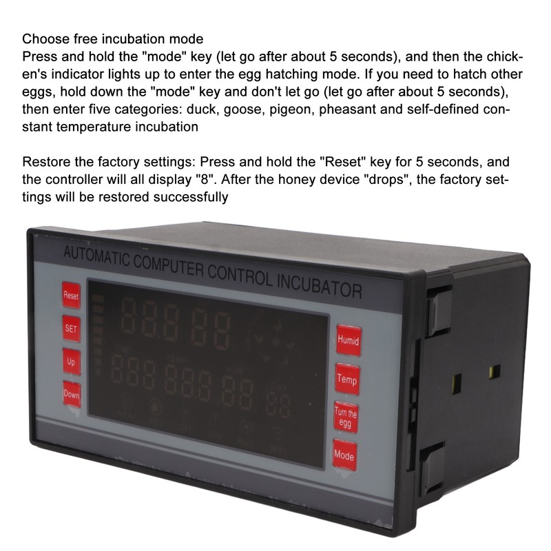 Incubator Temperature Controller Control Automatic Smart Incubation Thermostat AC160‑240V 50Hz