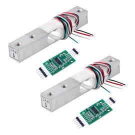 Geekstory 2 kg Digital Load Cell Weight Sensor + HX711 AD Weighing Sensor Module High Precision for Arduino DIY Electronic Portable Kitchen Scale (2 Sets)