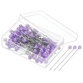 PATIKIL Alfileres de Costura, 200 Unidades de 1.5 Pulgadas con Cabeza de Bola Perlada de Plástico para Decoración de Tela, Joyería DIY, Proyectos de Costura, Morado Claro