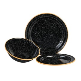 Granite Ware 3-Piece Set for Outdoors, Speckled Black