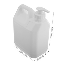 Ipetboom Heavy-Duty Plastic Container with Pump Dispenser Lid Refillable Shampoo and Shower Gel Storage Jug for Home Travel and Gym Use Large Capacity Liquid Storage