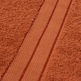 Brentfords 100% Cotton Hand Towels Burnt Orange, Super Soft Feel Small Towels Highly Absorbent Kitchen Bathroom Towels Set Homeware Essentials Towel, 4 Piece