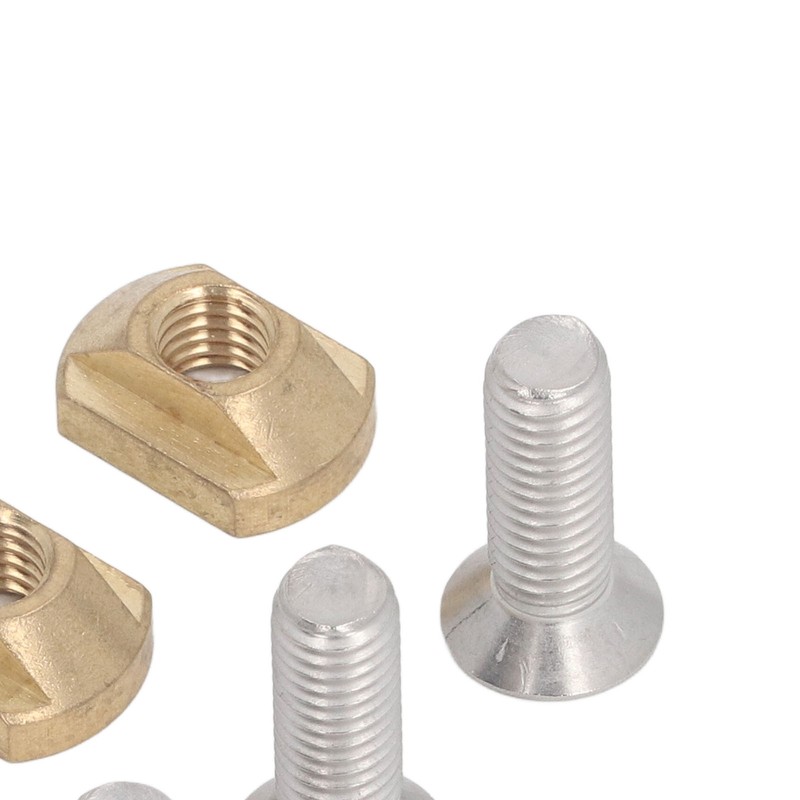 4 Sets Surfboard Screw Plate Copper Seawater Erosion Resistant Fins