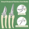 4PACK Pruning Shears, Stainless Steel Garden Shears, Sharp Handhled Gardening
