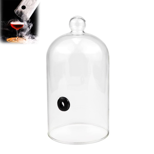 DOERDO Smoking Cocktail Dessert Cloche Dome Cover Glass Food Cover for Smoky Drinks, Bar Accessories Decoration 8.3" x 4.3"