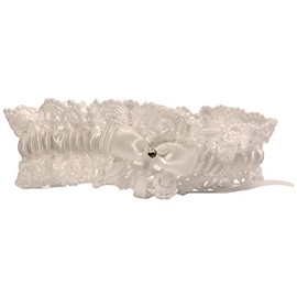 Bride Lace Garter - Comfortable & Glamorous Wedding Accessory for Bridal Outfit (White)
