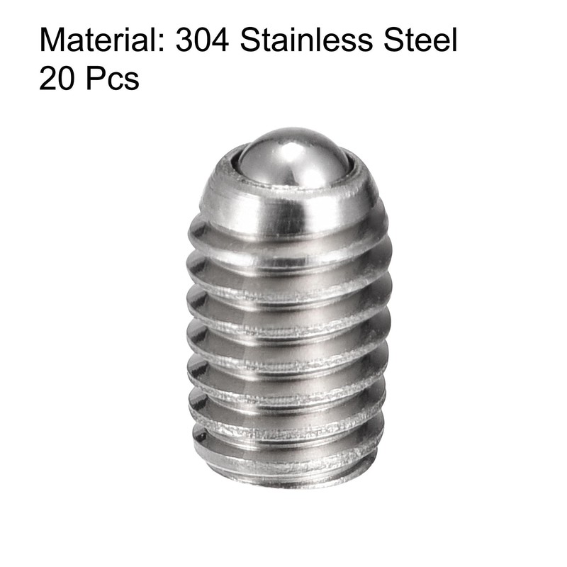 sourcing map Ball Point Set Screws, M4 x 6mm 304