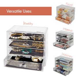 Simplify Acrylic™ 4 Tier Cosmetic And jewelry Organizer Chest