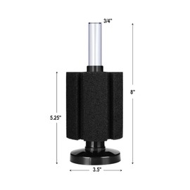 AQUANEAT Aquarium Bio Sponge Filter Breeding Fry Betta Shrimp Nano Fish Tank (M Large up to 50Gal)