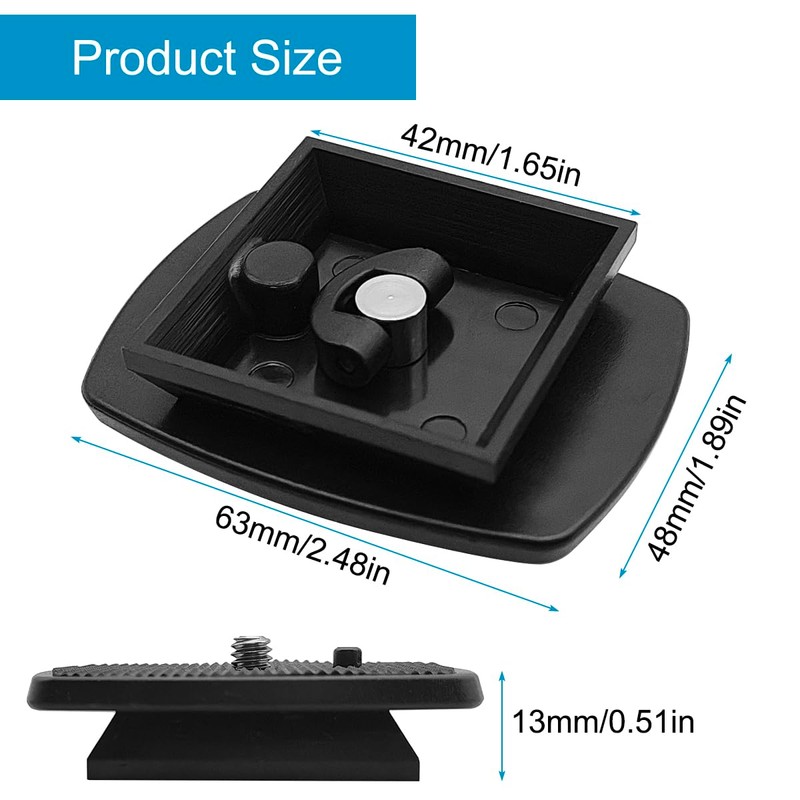IOUALEY 42mm (1-5/8") Quick Release Plate, Universal Tripod Mount Adapter