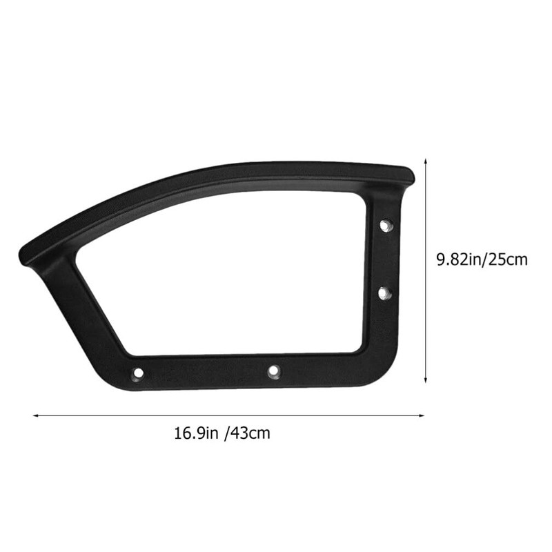 Chair Armrest Accessories Replacement Set 2Pcs Black Plastic Slanting Angle