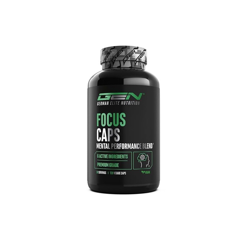 Focus Caps - 120 Capsules - Mental Performance Blend with