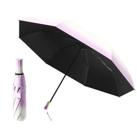 Impervius Patronum Mini Colour Gradient Travel Umbrella, Portable, Lightweight, Compact, Foldable, for Handbag, UV Protection, Sun, Rain, Teflon Coating, Pocket Umbrella for Children and Women, purple