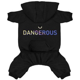 Izefia Dog Hoodie Dog Hoodies with Pocket Clothes 4 Legs Jumpsuit Fleece Sweater Winter Sweat Shirt Warm Cotton Dog Hoodie for Small Dog Medium Large Dog Cat Black 4XL