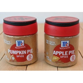 McCormick Apple Pie Spice & Pumpkin Pie Spice Set 1.12 oz Ea Non GMO Lot Of 2
