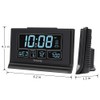 DreamSky Alarm Clocks for Bedrooms with Battery Backup, Auto Set