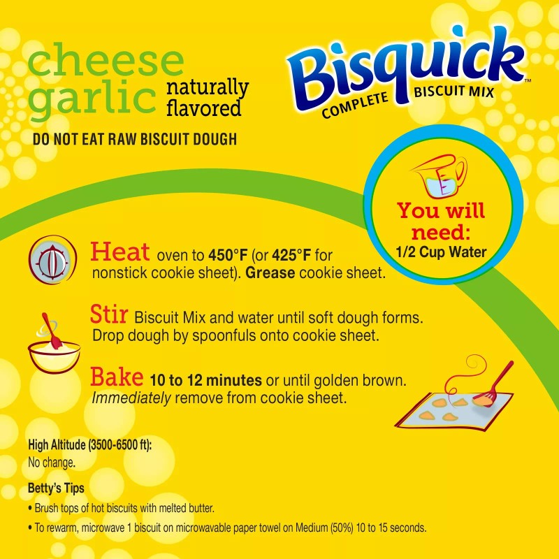 Betty Crocker Bisquick Complete Cheese Garlic Biscuit Mix Pack of
