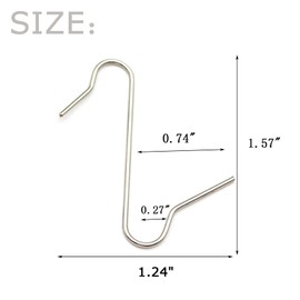 Acronde 200PCS Christmas Ornament Hooks Christmas Tree Z-Hooks Ornament Hanger Metal Wire Hanging Hook for Christmas Tree Christmas Balls Party Decorations (Silver)