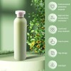 QOONESTL 5Pack Refillable Bottle Green Plastic Empty Squeeze Bottles, 260ml