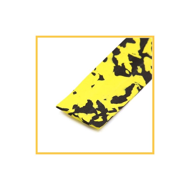 REPAIROCK 2pcs Yellow Black Foam Camouflage Design Handlebar Grip Tape