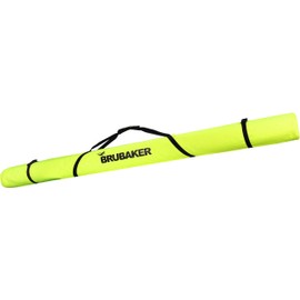 BRUBAKER XC Touring Cross-Country Ski Bag for 1 Pair of Skis and 1 Pair of Poles - Neon Yellow/Black - 76 7/8 Inches /195 cm