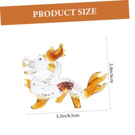 FUNOMOCYA Crystal Dragon Figurine Animal Shaped Decoration for Desk Unique Home Decor Present for Festivals Safe Material Elegant Texture Attracts Luck and Blessings