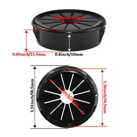 Aifeier ET 1-3/8 Inch Cable Grommets Petal-Shaped Buckle Type Wire Hole Cover for Cord Management and Protection of Cabinet, 5PCS 35mm