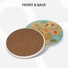 ADPON Absorbent Ceramic Coasters for Drinks with Cork Base Art