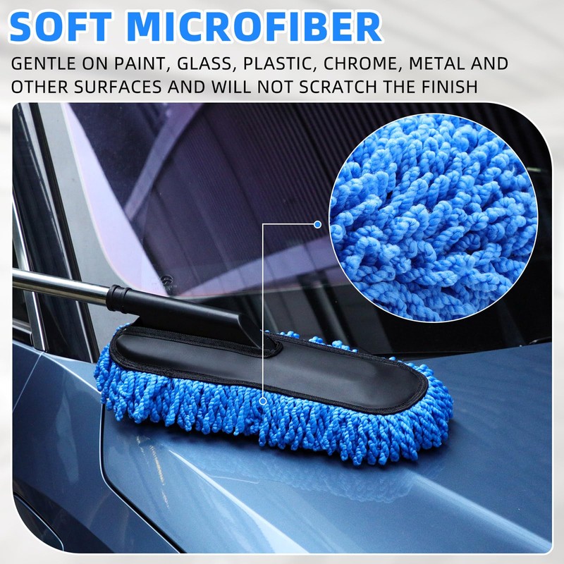 Tanlade 2 Pack Microfiber Car Duster Exterior Scratch Free with