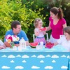 Blue Party Table Cloth Plastic Table Cover 274 x 137