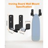 MUSVOH Ironing Board Wall Mount, Stainless Steel Ironing Board Hanger