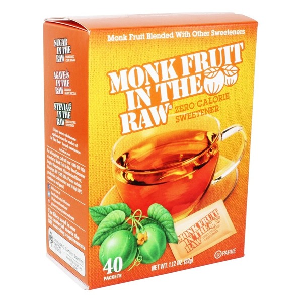 Monk Fruit in the Raw Sweeteners, 40 Count (Pack of 2)