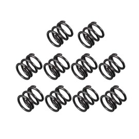 TOP-VIGOR 10Pcs Compression Spring, 1.2mm Wire Dia, 10mm OD, 10mm Free Length Dual Extended Durable Dual Hook Tension Spring for Furniture Screen Doors Repair Projects
