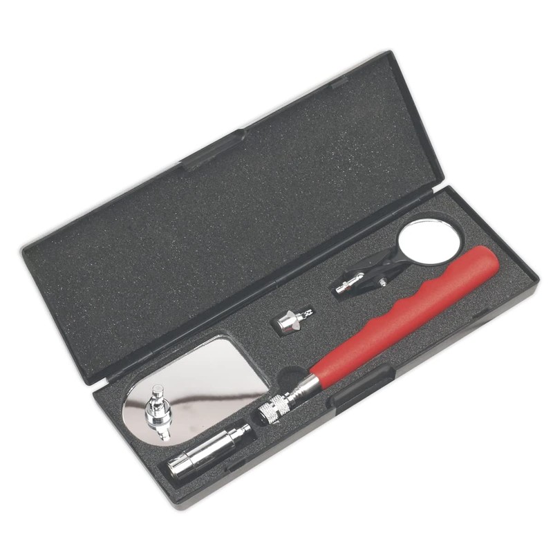 Sealey AK6521 Telescopic Magnetic Pick-Up and LED Inspection Tool Kit,