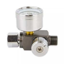 Tool Guy Republic Air Adjusting Regulator Valve with Pressure Gauge for Spray Guns (1/4” NPS)
