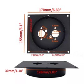 30mm！ ESMUSSSEIN Diesel Heater Turret Planar, Chinese Stainless Steel Diesel Heater Mounting Plate Bracket Turret Planar, Auxiliary Heating High Strength Rustproof for Eberspacher Heater