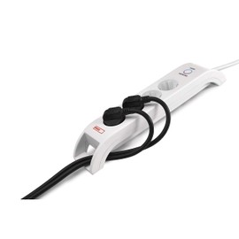 EMOS P54212 Power Strip with Surge Protection, 2 m Cable with Switch and LED Display, Protective Contact Multiple Socket, 900 J, Leakage Current 15000 A