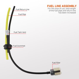 HUZTL PB-580 Fuel Line Kit for Echo PB-580T PB-580H Backpack Blower # 90158Y