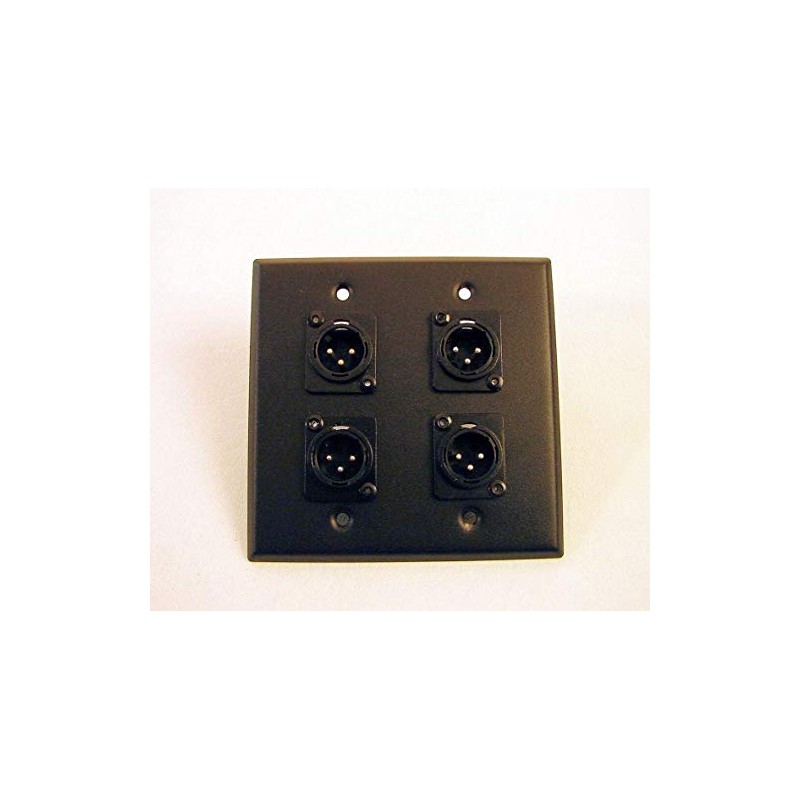 usbargainsound Genuine ProCraft SS 2 Gang Black Plate Four Male