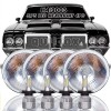 QULOOX 4pcs-5.75" 5-3/4 LED Headlight Hi/Lo Sealed Beam Projector for