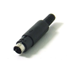 POPESQ® A6357 Male DIN Mini 6-Pin Solderable to Cable Pack of 1