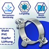 Reinforced Pipe Clamps M8/M10 with Diameter 22 mm or 1/2