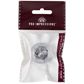 Pro Impressions Open Hearts Hologram Nail Art, Silver