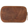 Marc Peter Vintage Darvin Leather Pencil Case with YKK Zip,