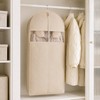 3-Pack Hanging Clothes Storage Bags for Closet Organization – Clear