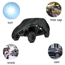 waltyotur UTV Cover SxS Utility Vehicle Cover Storage Dust Cloth 130 x 63 x 66 Replacement for 2017-2021 X3 XDS XMR Turbo